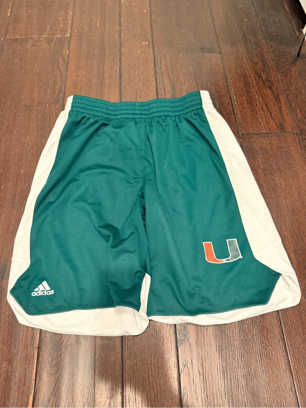 Adidas Men's Green Miami Hurricanes Athletic Shorts